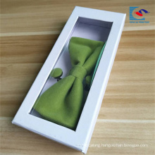 Lower Price custom white bow tie packaging box with PVC window